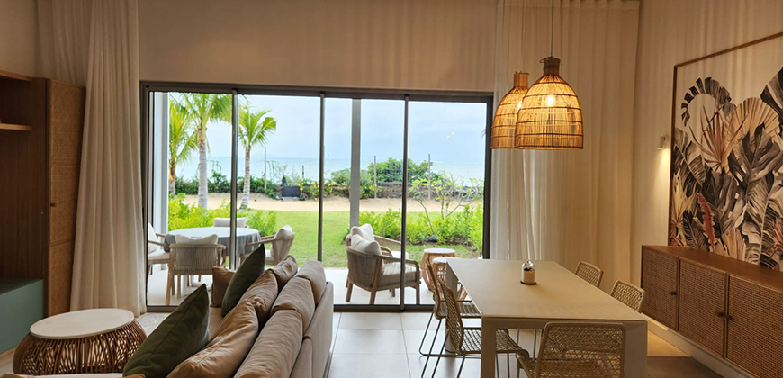 beachfront apartment rental mauritius